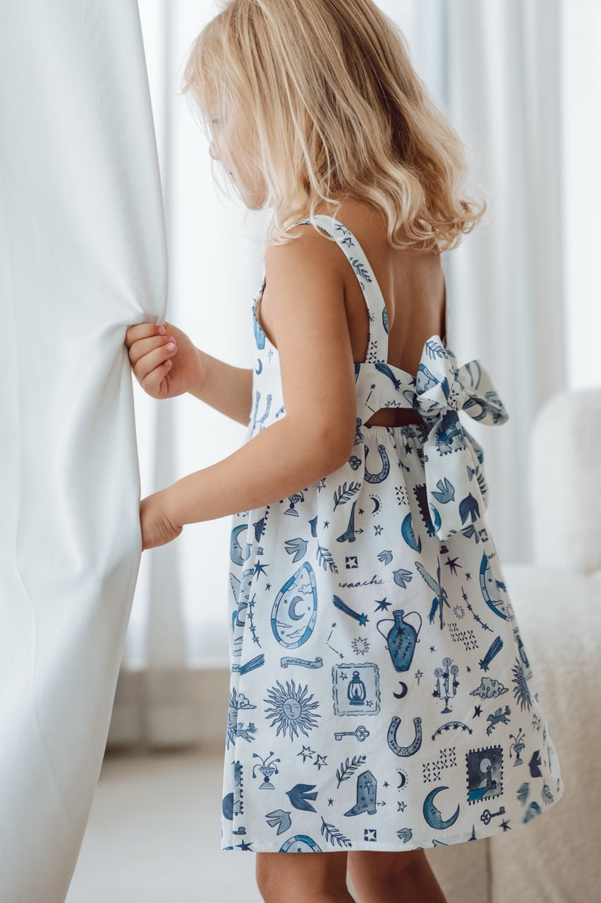 Ava Dress in Celestial Print