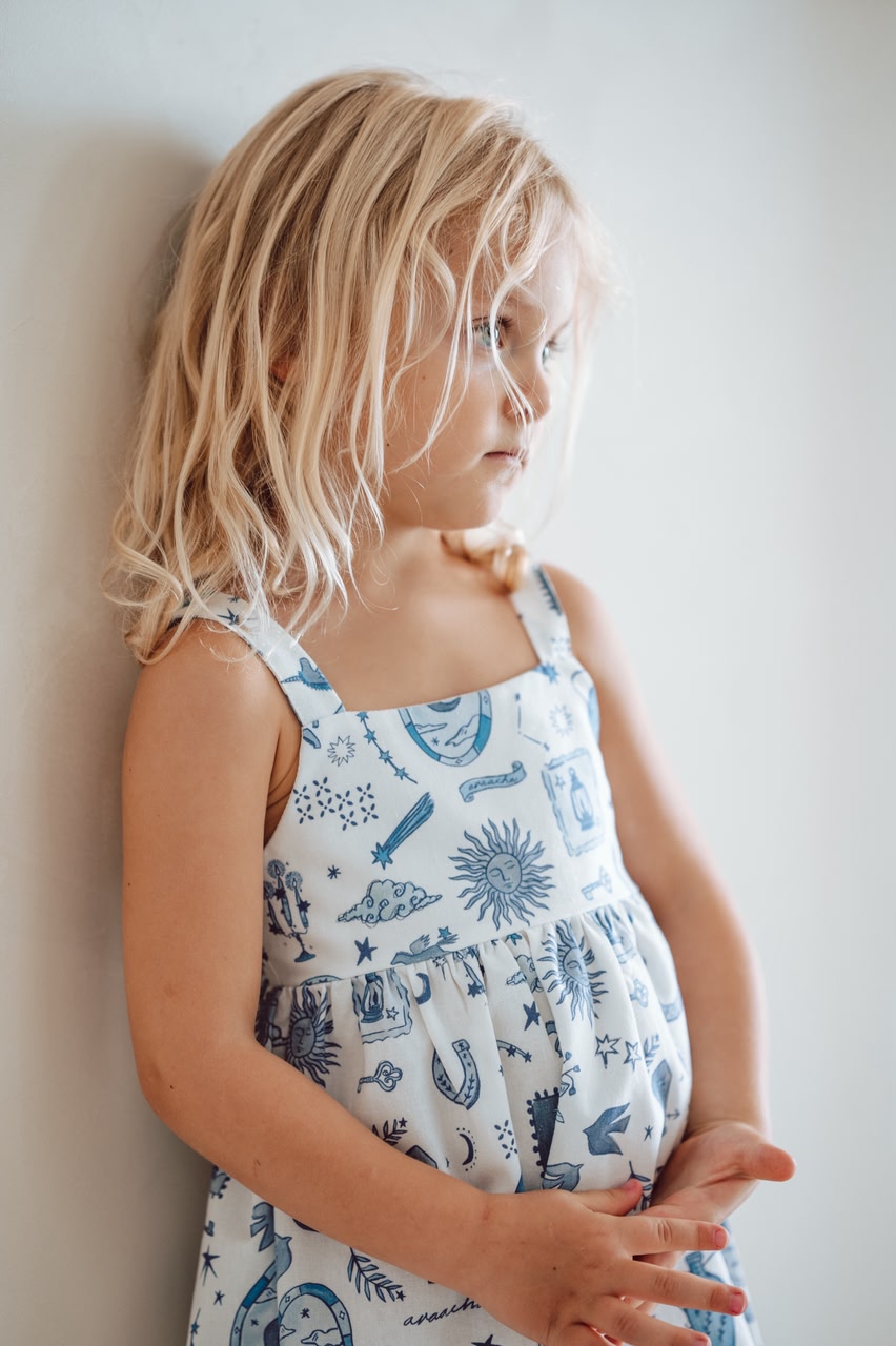 Ava Dress in Celestial Print