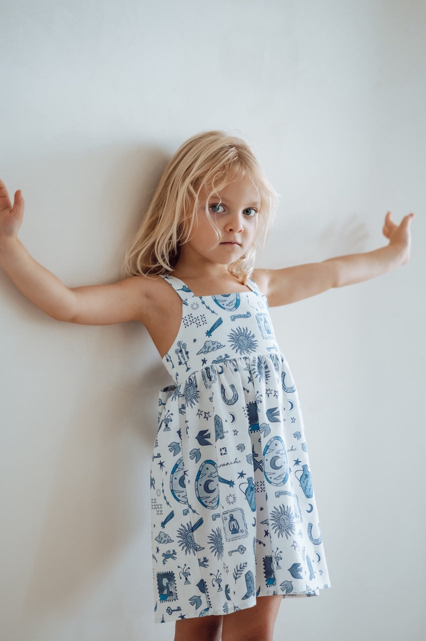 Ava Dress in Celestial Print