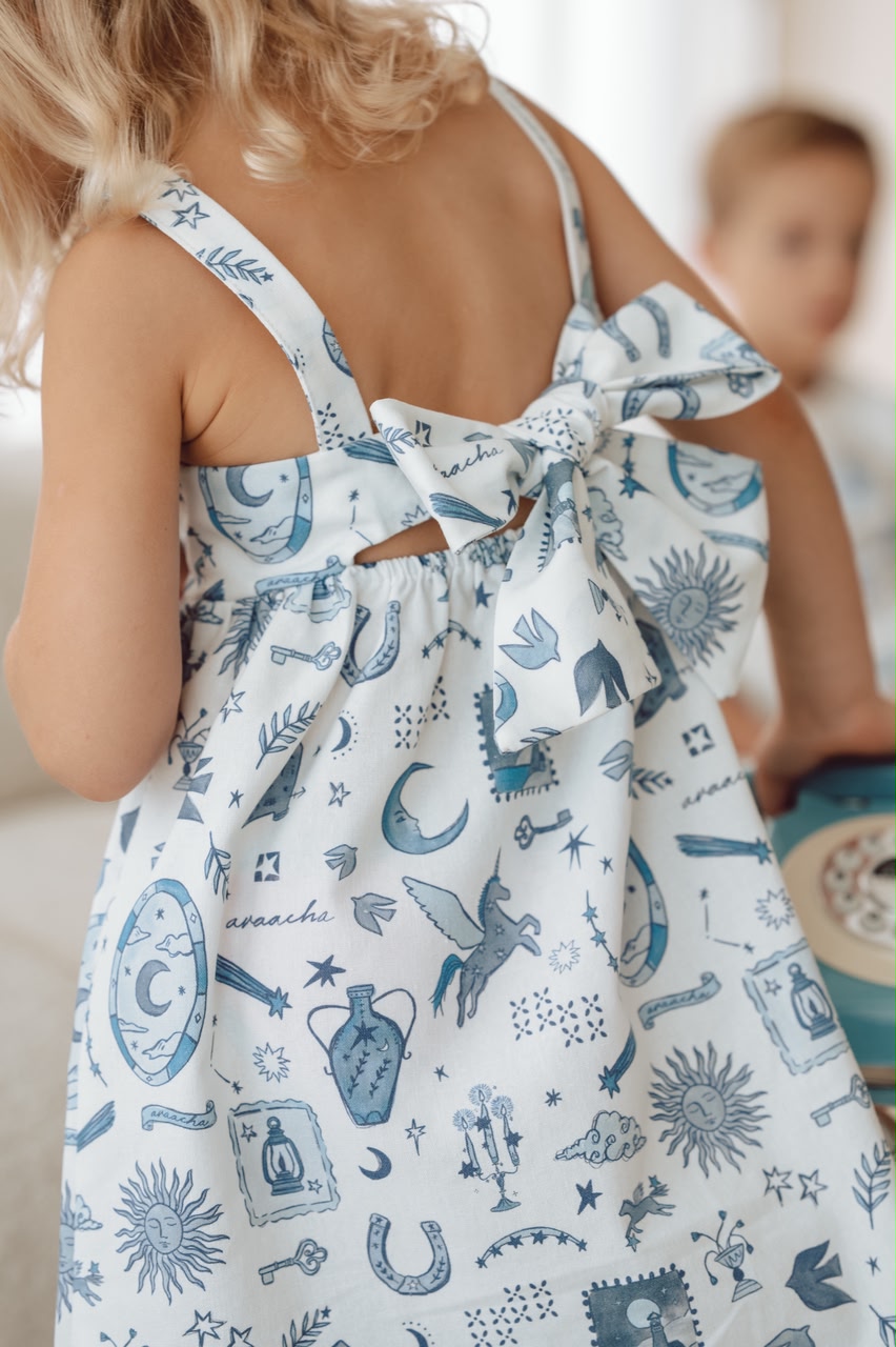 Ava Dress in Celestial Print