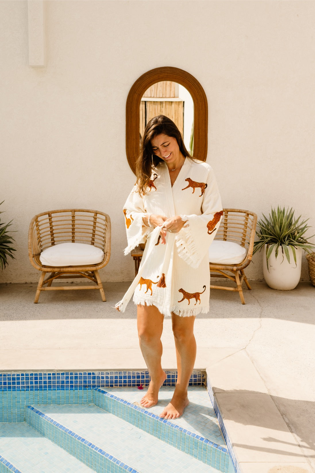 COTTON KIMONO- LEOPARD
