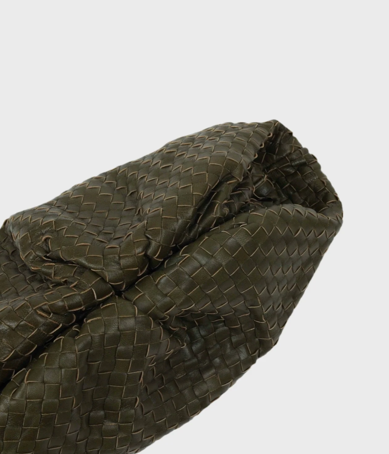 Forest Green Hand Woven Pouch