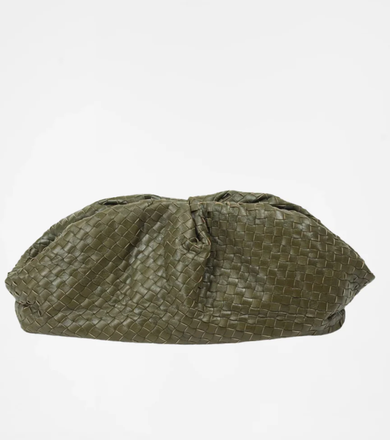 Forest Green Hand Woven Pouch