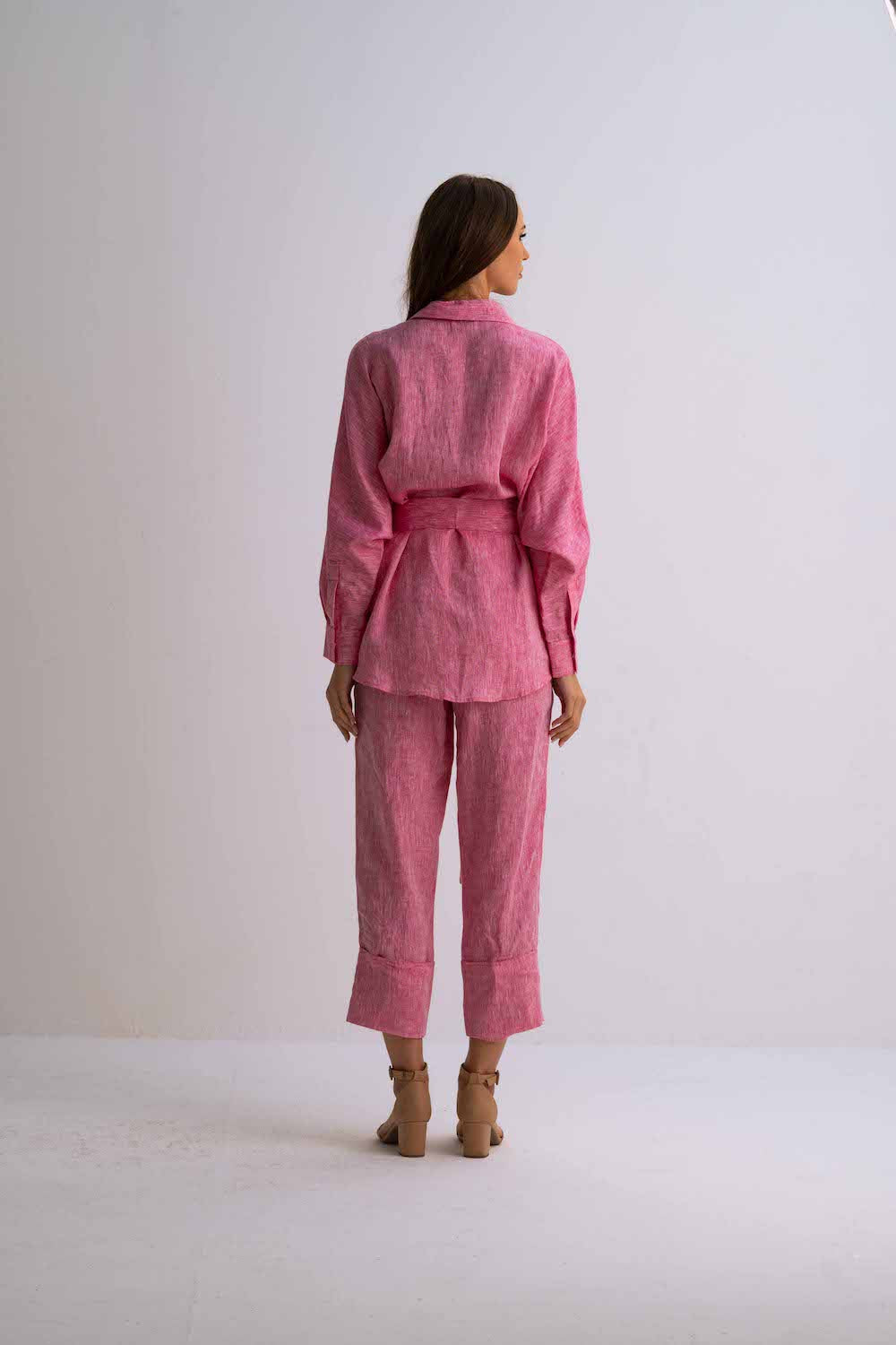 Safari Pink Linen Set