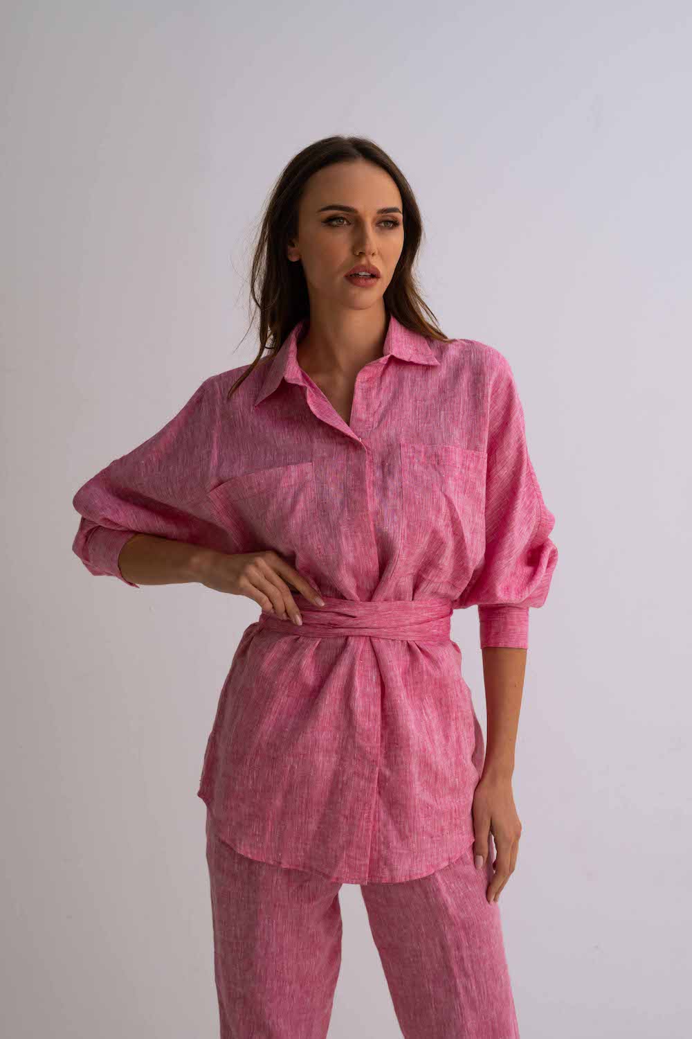 Safari Pink Linen Set