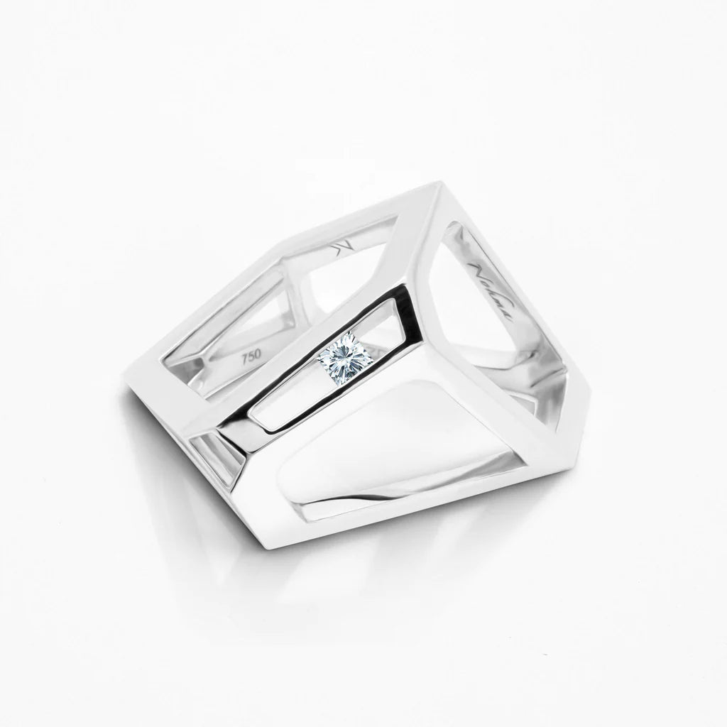 Celestial Module - 18K with Princess-cut Diamond