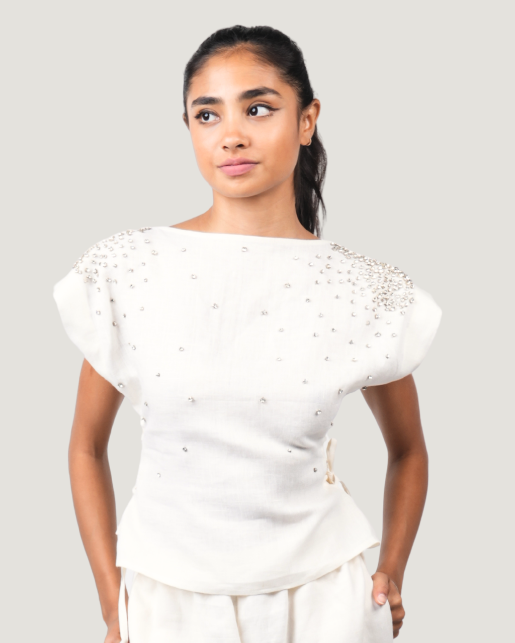 Riviera Chaotic Shoulder Top