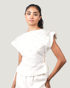 Riviera Chaotic Shoulder Top