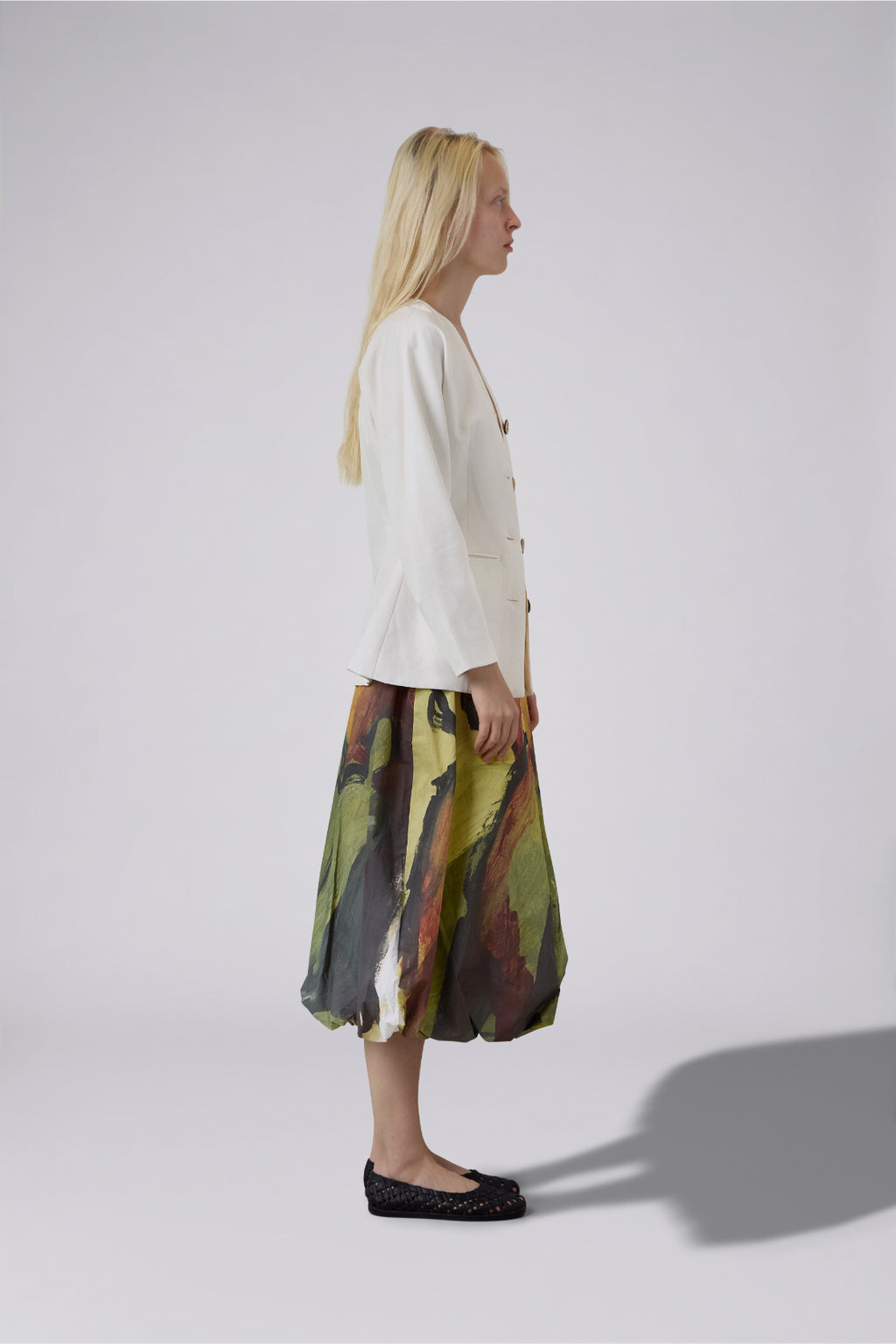 Printed Bubble Skirt