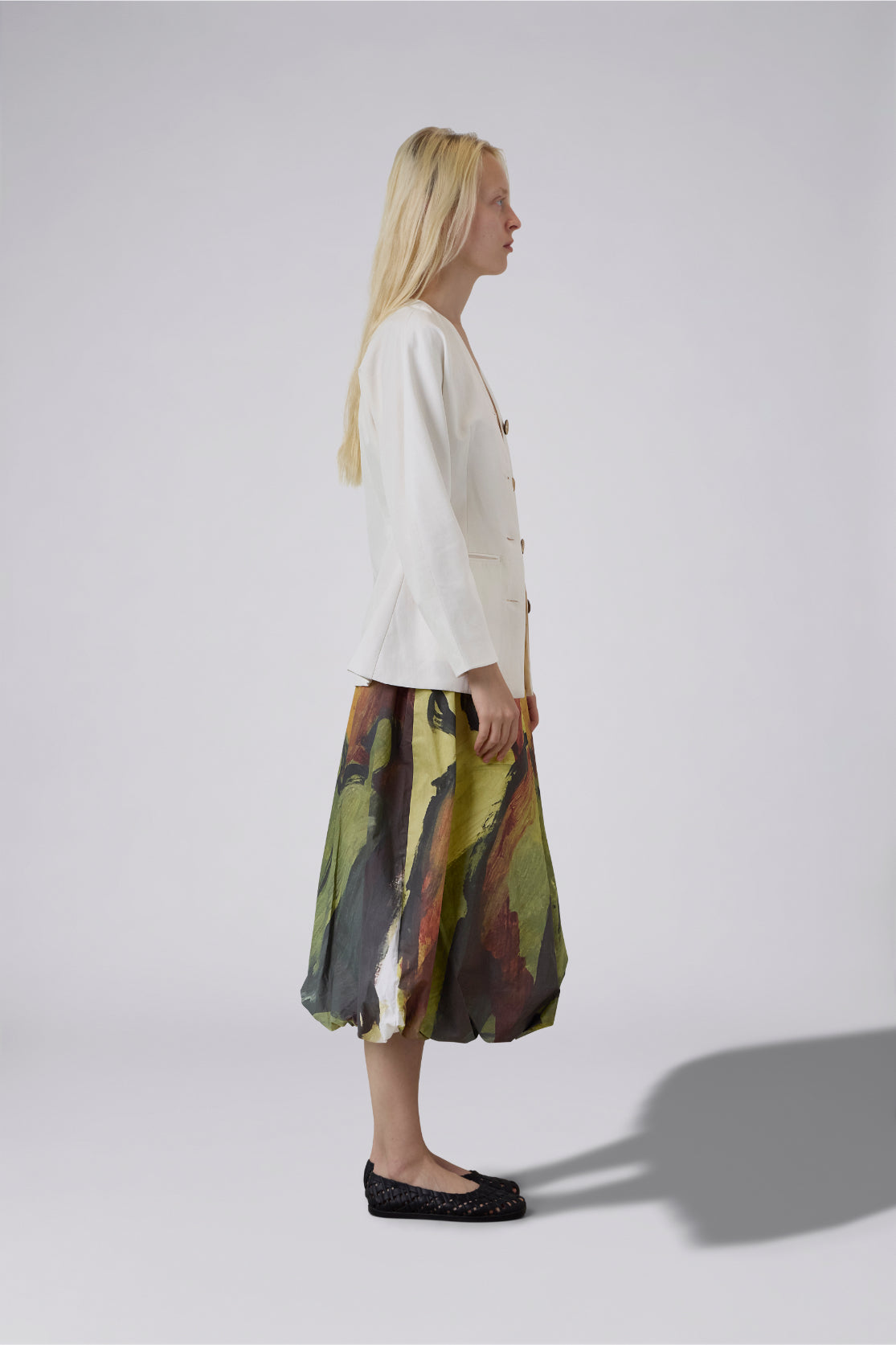 Printed Bubble Skirt