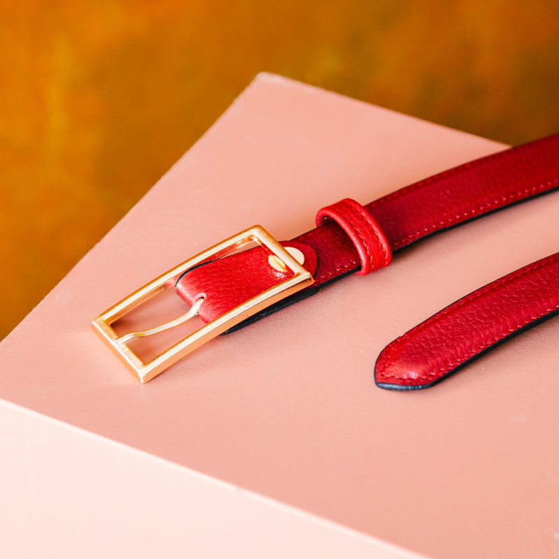 Red Leather Belt