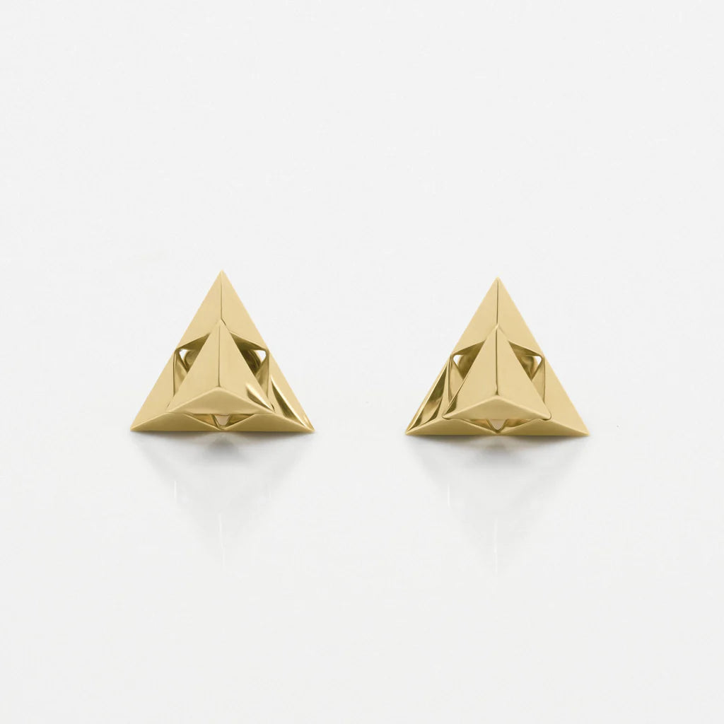 Pyramid Monogram Earrings