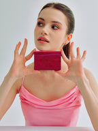 Ostrich Leather Cardholder | Pink