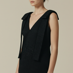 Shoulder Bow Mini Dress