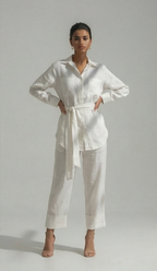 Safari off White Linen Set