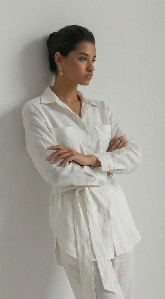 Safari off White Linen Set