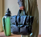 Chess Leather Shoulder Bag - Black