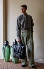 Chess Leather Shoulder Bag - Black