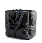 Chess Leather Shoulder Bag - Black