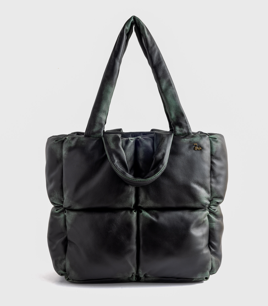 Chess Leather Shoulder Bag - Black