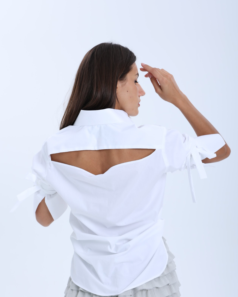 Slit Back 3/4 Sleeve Shirt