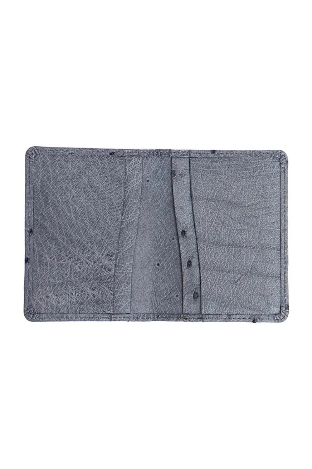 Ostrich Leather Cardholder | Grey