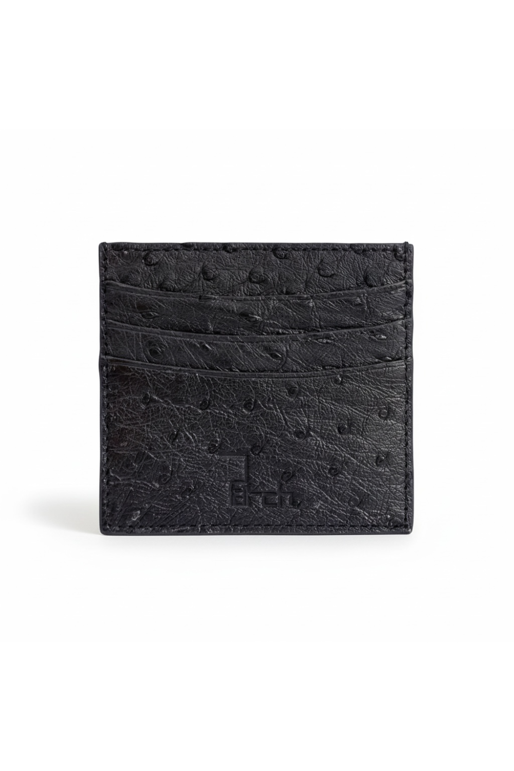 Ostrich Leather Cardholder | Black No1