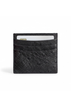 Ostrich Leather Cardholder | Black No1
