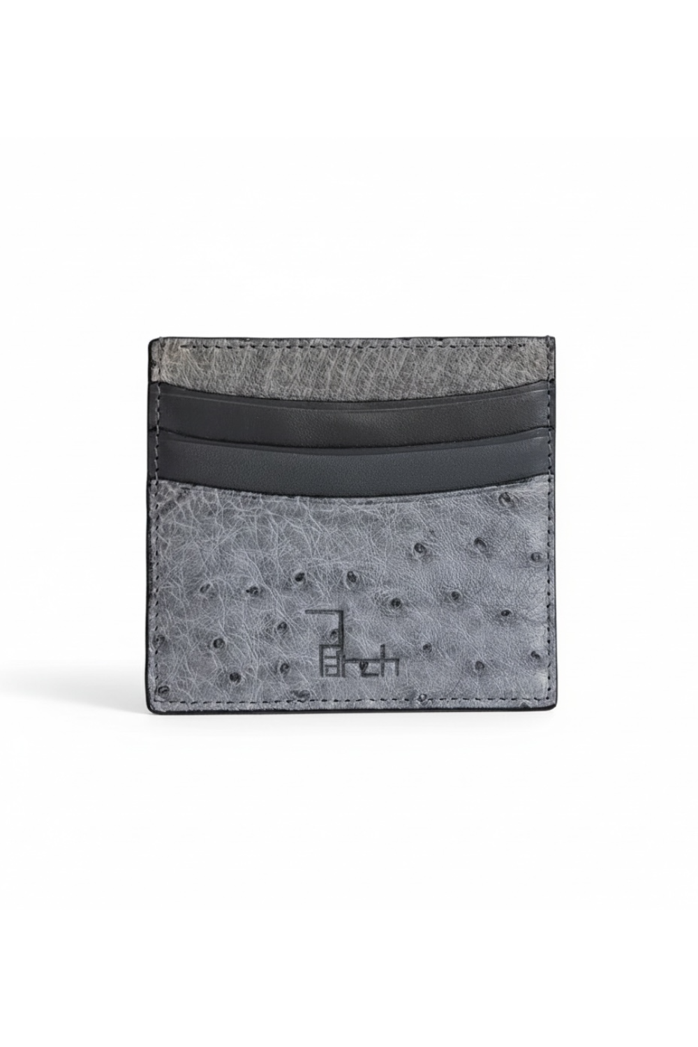 Ostrich Leather Cardholder | Black No1