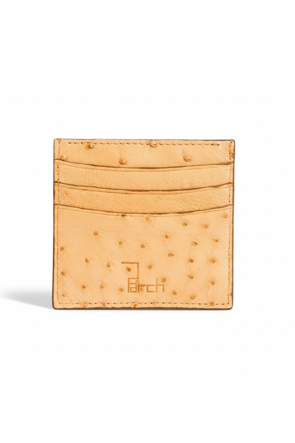 Ostrich Leather Cardholder | Grey No1