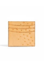 Ostrich Leather Cardholder | Beige No1