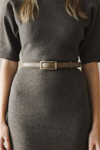 Beige Leather Belt