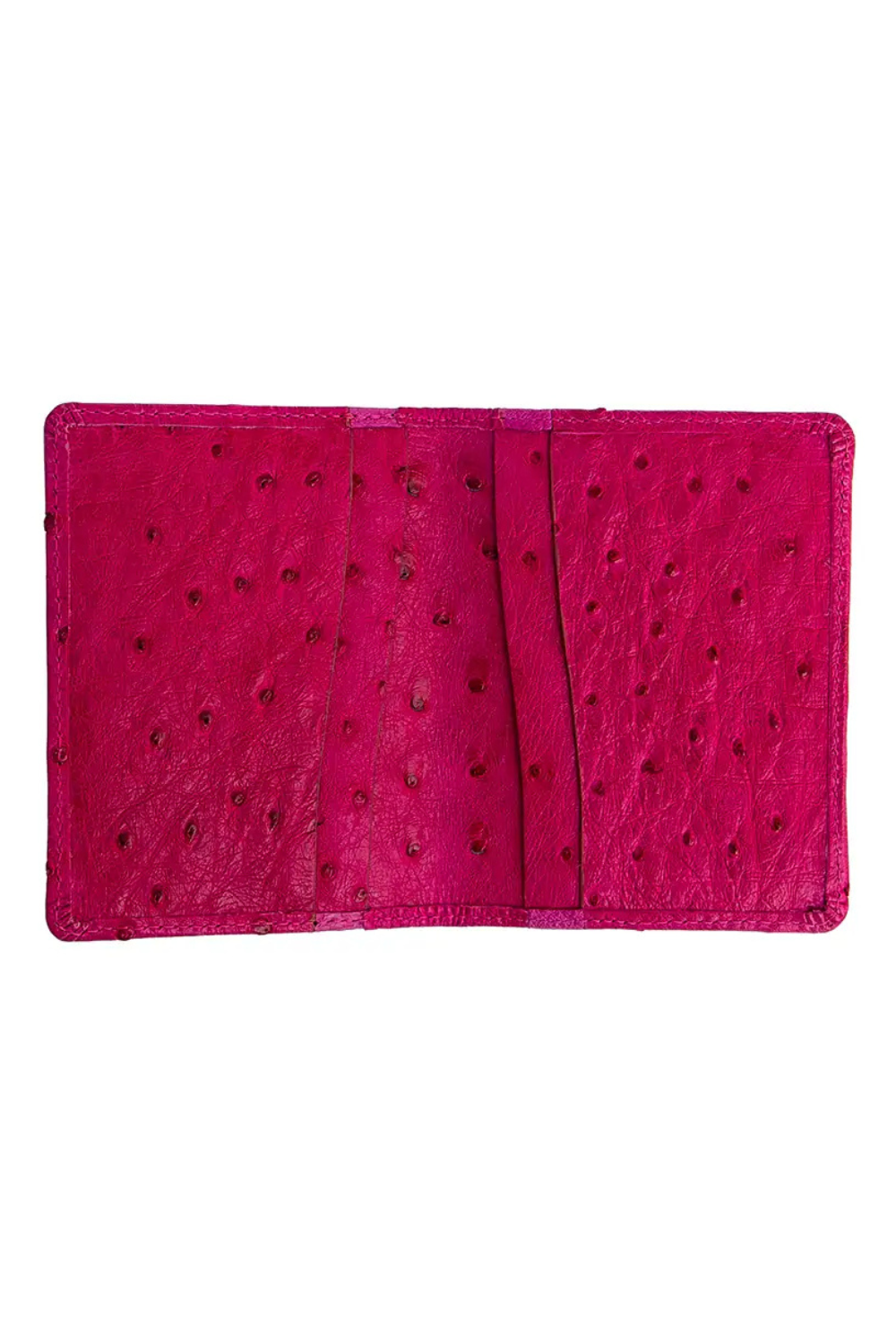 Ostrich Leather Cardholder | Pink