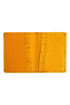 Ostrich Leather Cardholder | Yellow