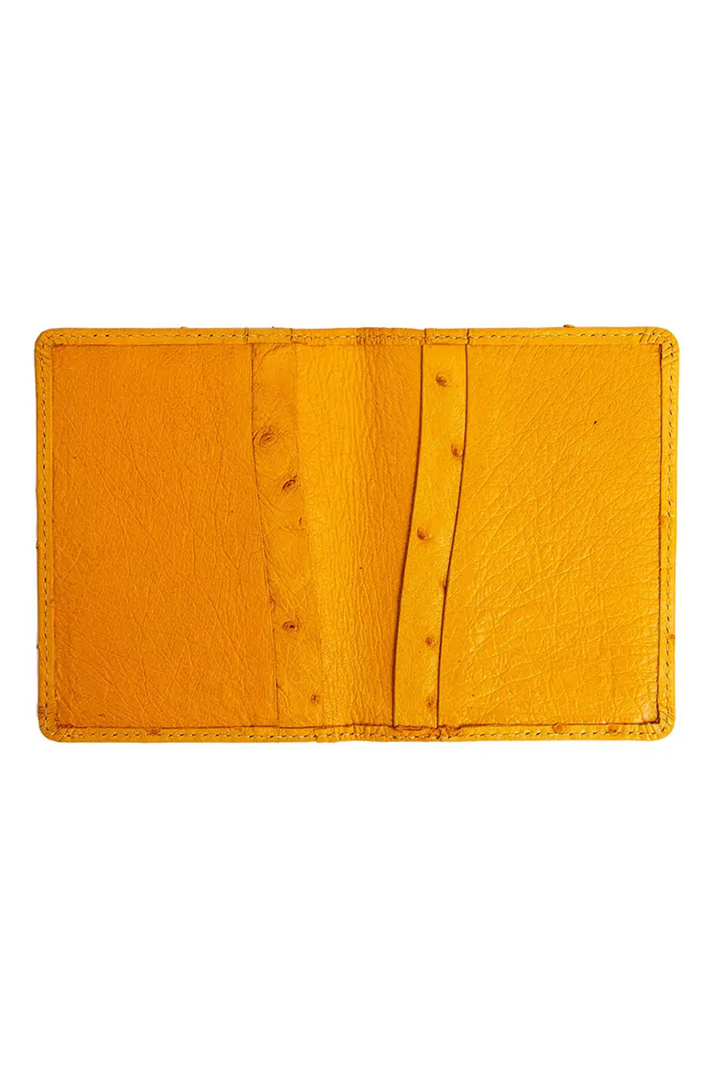 Ostrich Leather Cardholder | Yellow