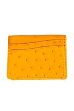 Ostrich Leather Cardholder | Grey