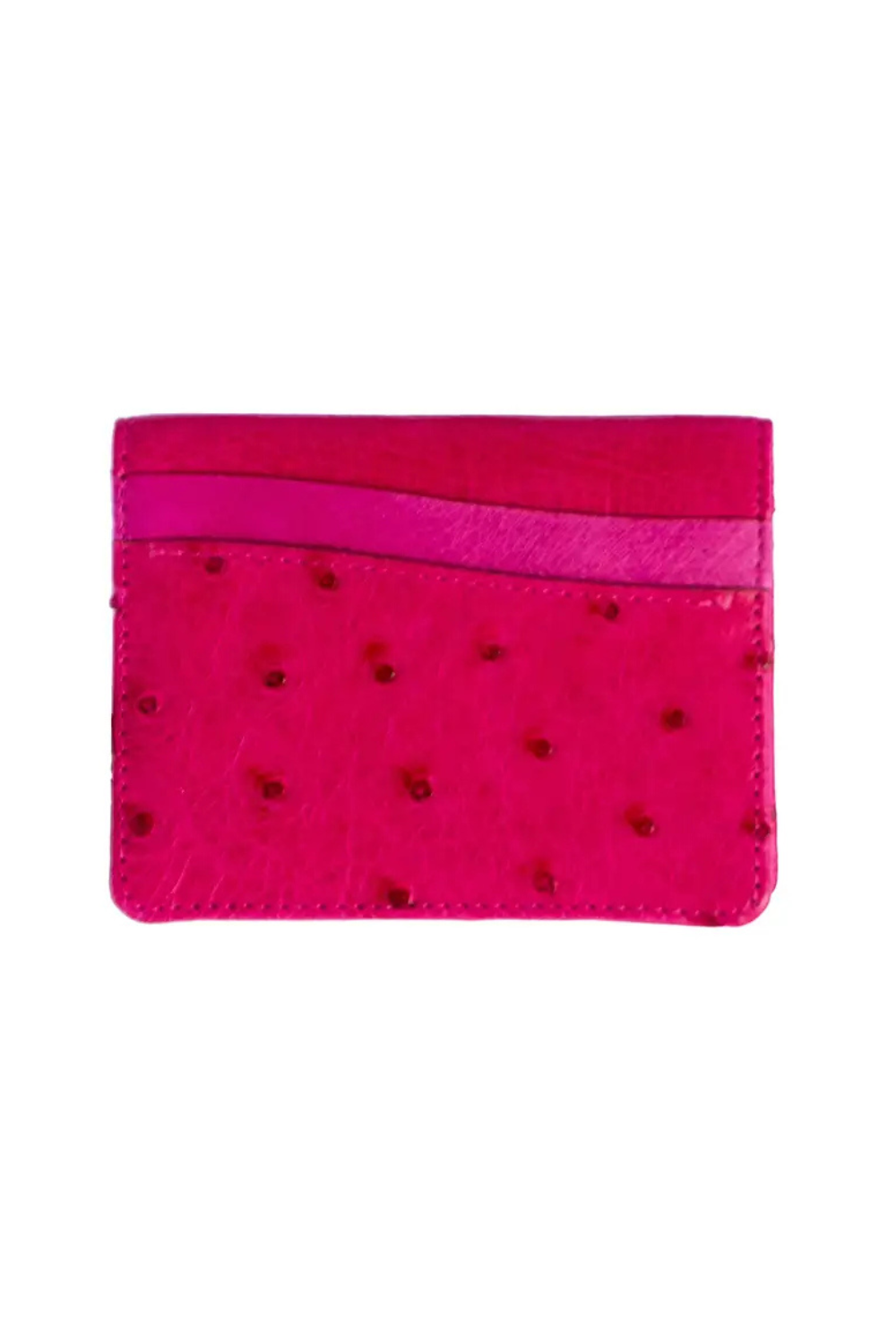 Ostrich Leather Cardholder | Yellow