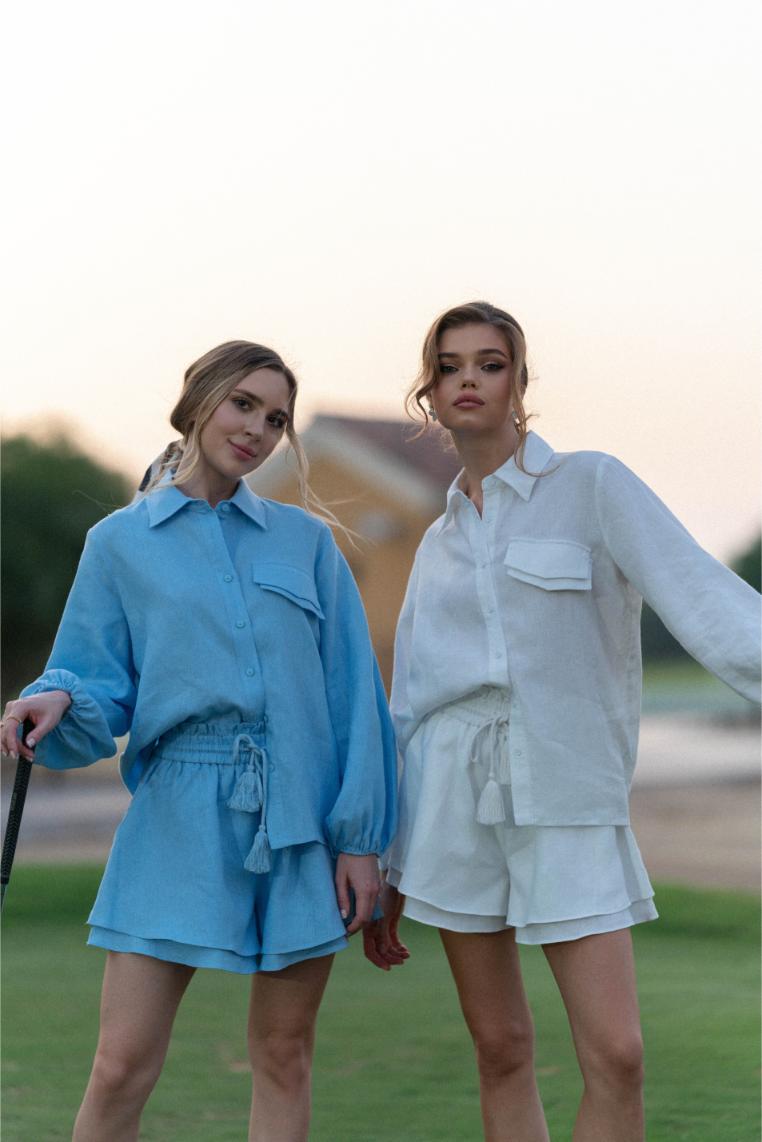 SHIRT & SHORTS VICTORIA | LINEN SET