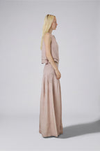 Double Layer Pure Linen Top Blush