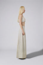 Linen Spaghetti Strap Crop Top
