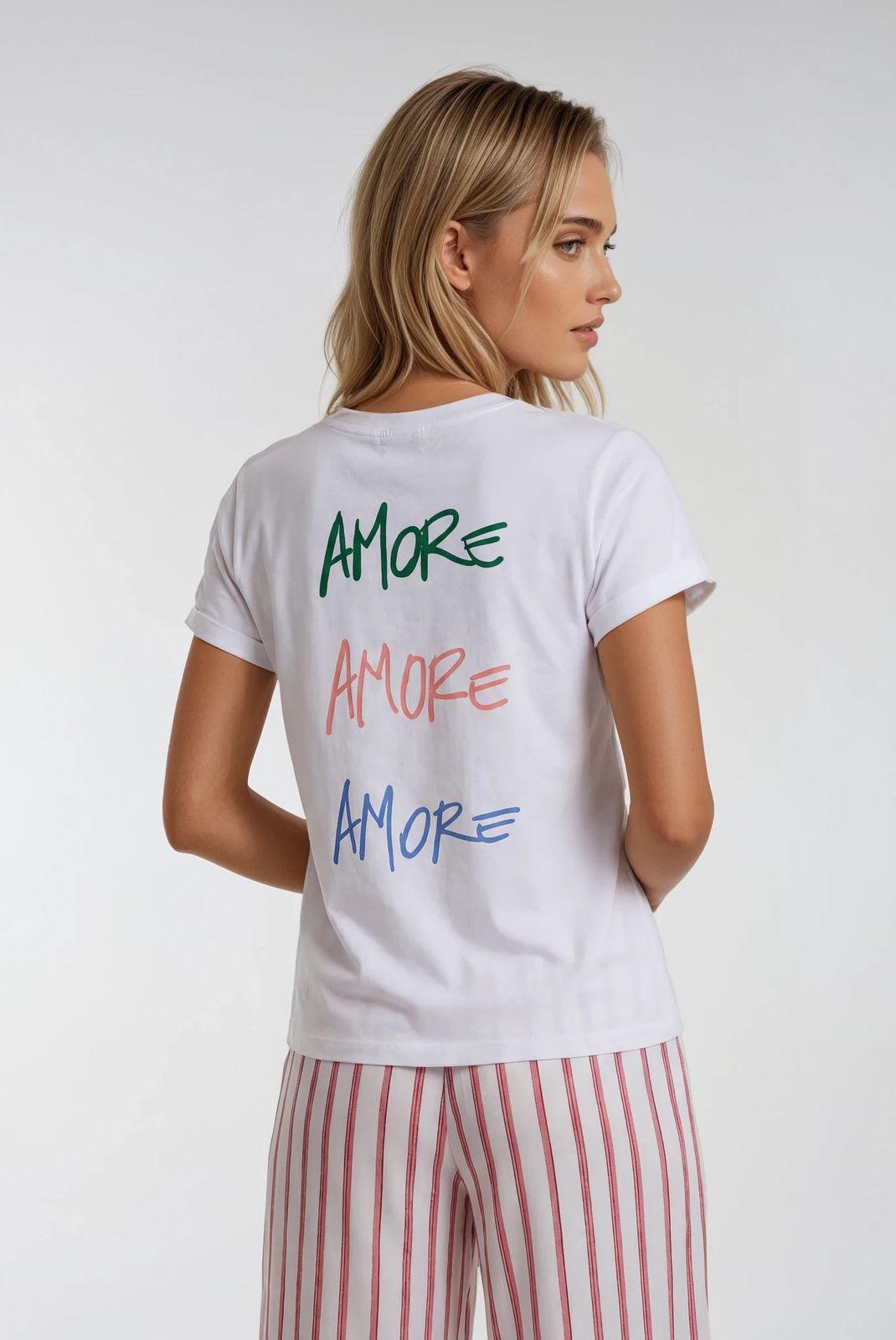 Pink Stripes Ti Amo T-shirt