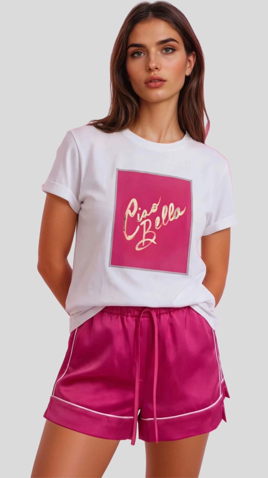Ciao Bella Fuchsia  T-shirt