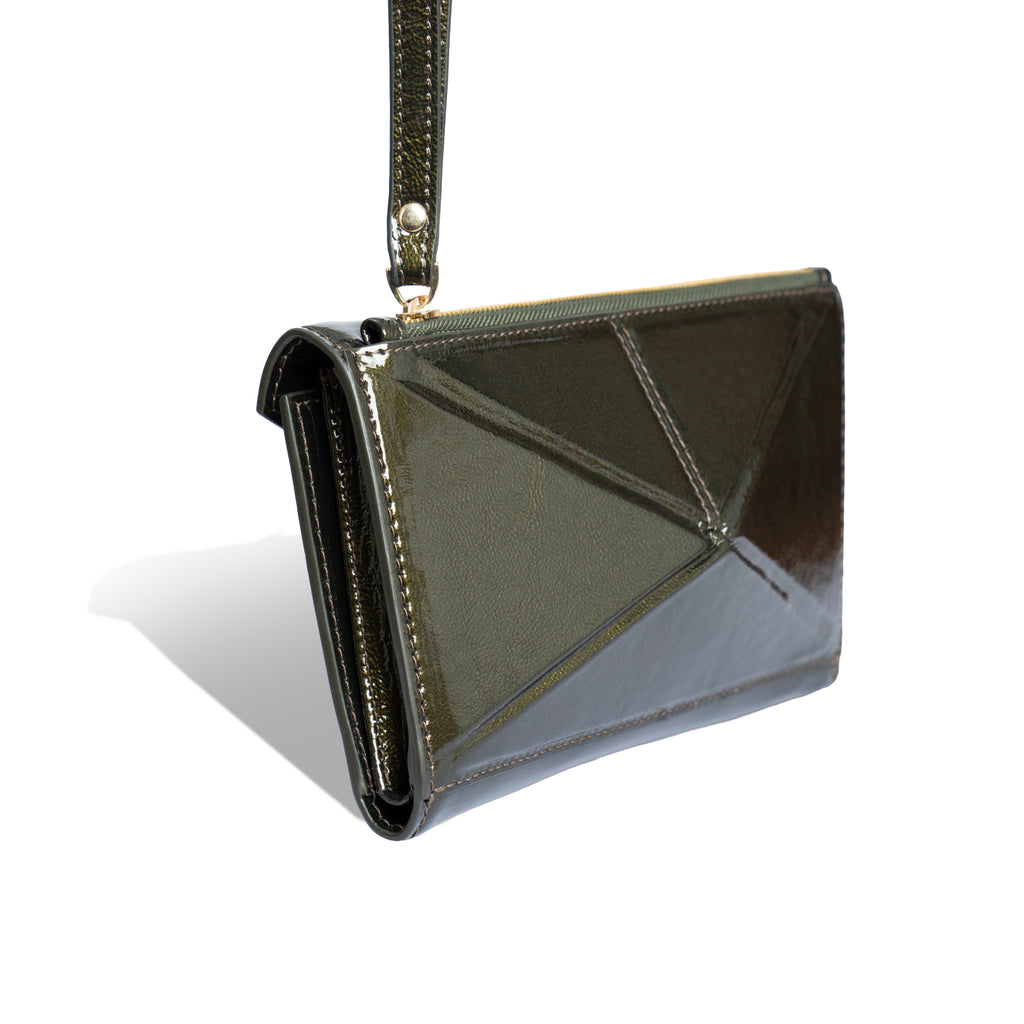 Diamond Leather Bag | Green