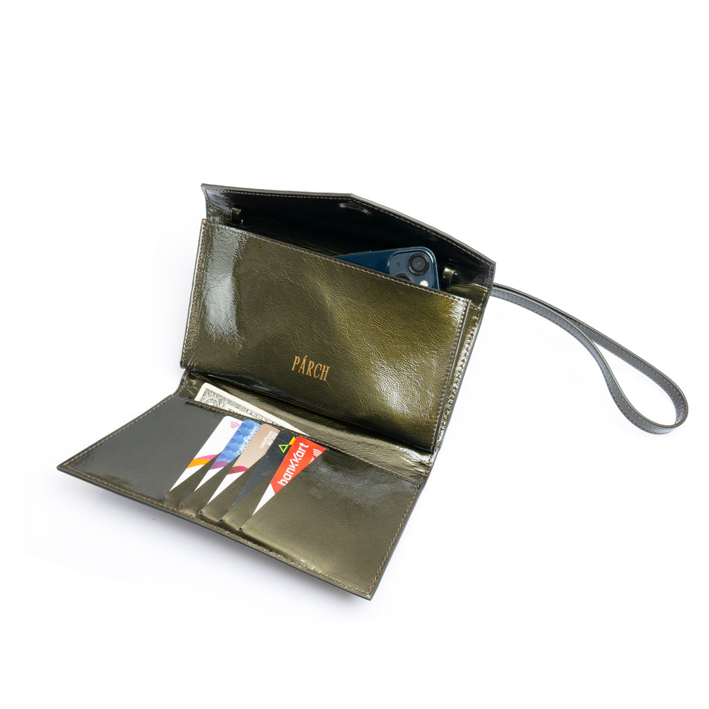 Diamond Leather Bag | Green