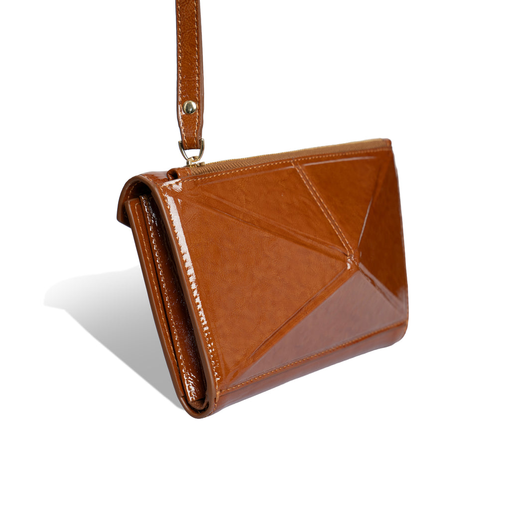 Diamond Leather Bag | Brown