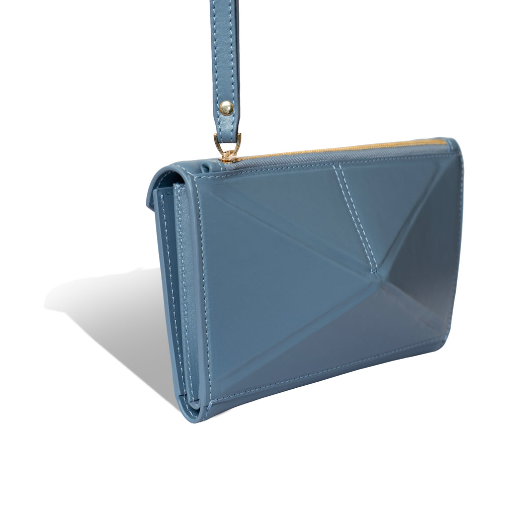 Diamond Leather Bag | Blue