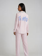 Pink Stripes Ti Amo Long Set