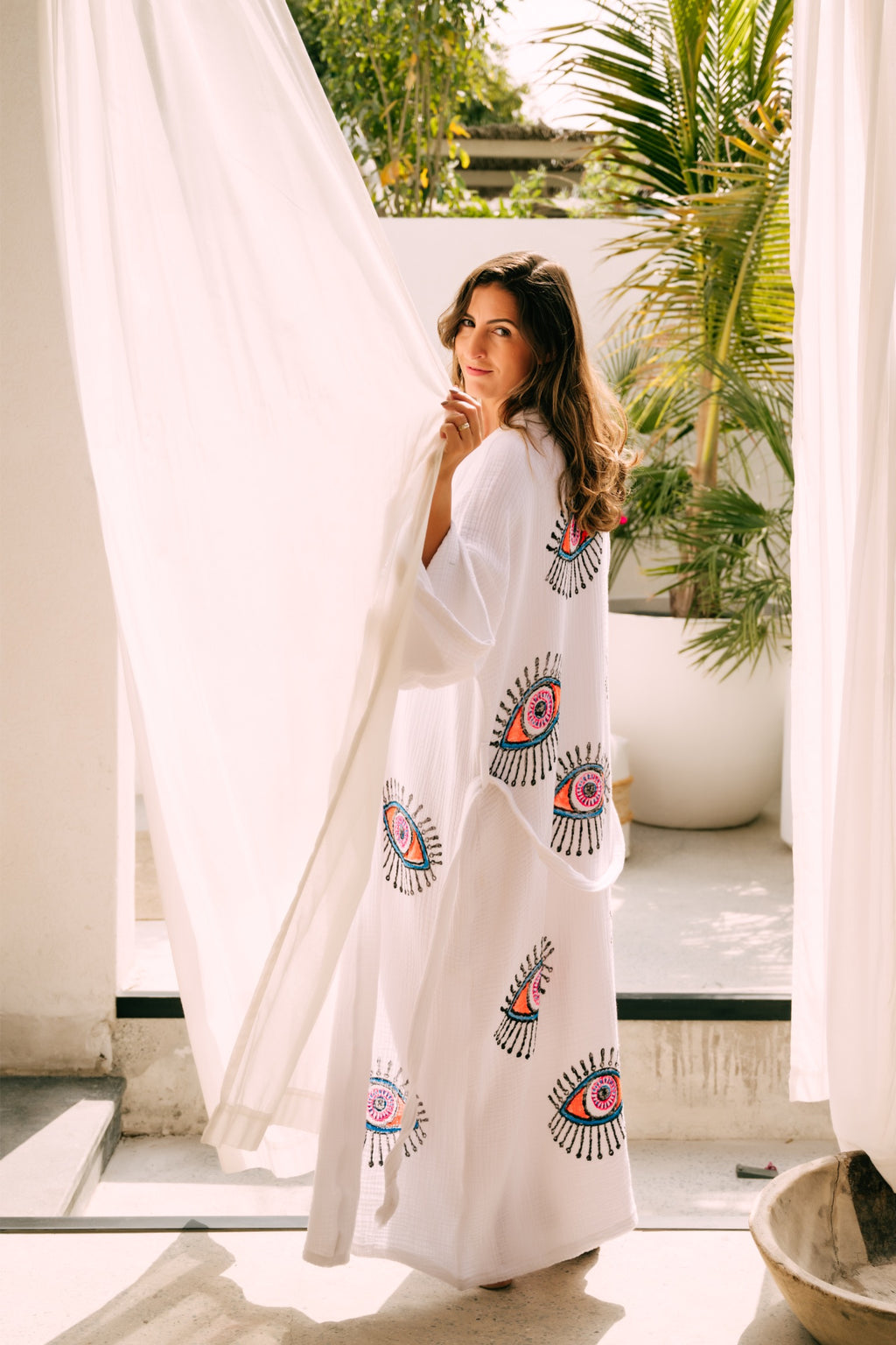 MUSLIN KAFTAN- NEON NAZAR