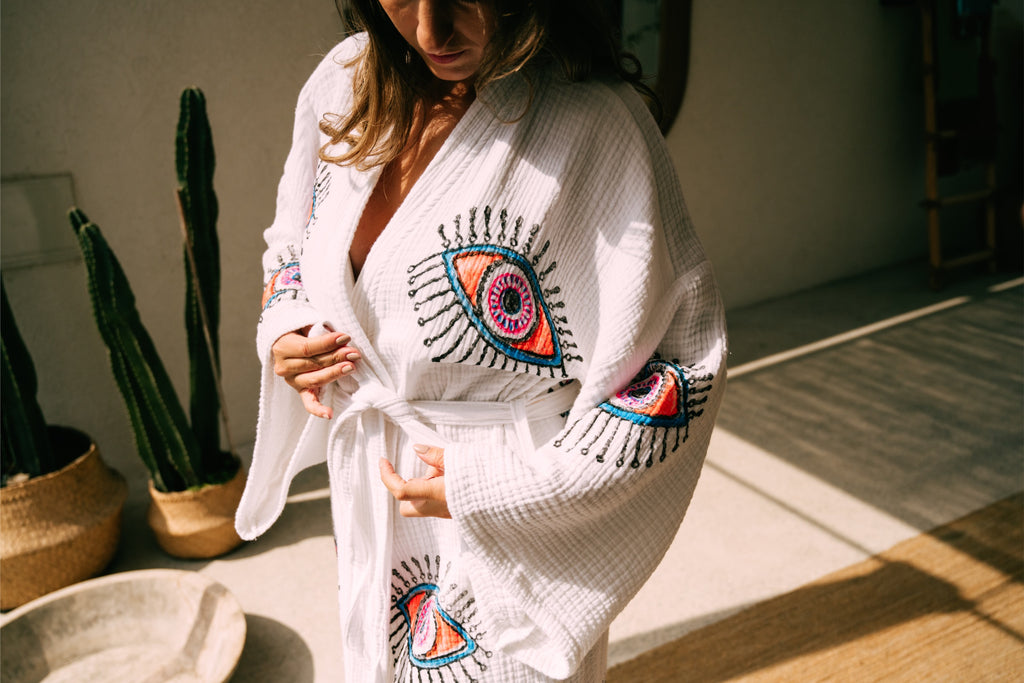 MUSLIN KAFTAN- NEON NAZAR