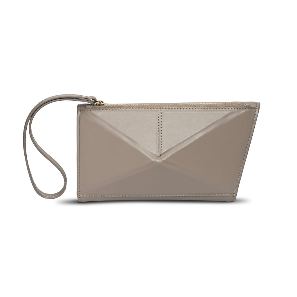 Diamond Leather Bag | Beige